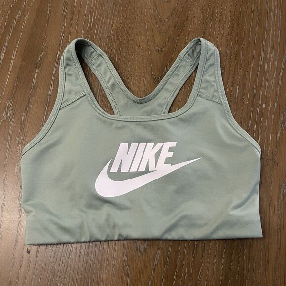 Nike Icon Clash Sports Bra Womens Small Green Logo Swoosh Dri-fit Activewear - Picture 1 of 10